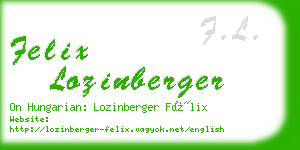 felix lozinberger business card